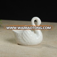 hand painted swan shape custom logo ceramics flower pots