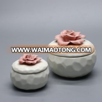 crafts gift rose design decoration ceramic custom jewelry box