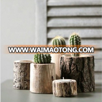 Wholesale OEM Driftwood Log Planter Wood Flower Pots