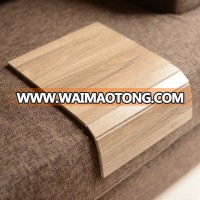 Natural Color Solid Wood Sofa Armrest Table Couch Tray