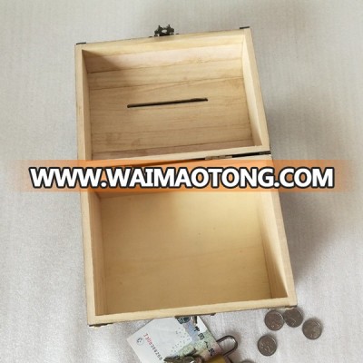 Wooden Savings Gift Piggy Bank Money Collection Box