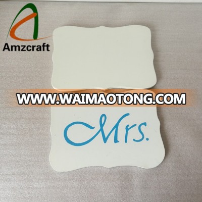 White Painted MDF Wood Plaque Customized Signs