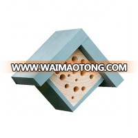 Garden Outdoor Houses Wood Diamond Mason Bee Nest Hotel